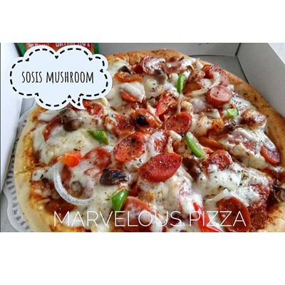 Marvelous Pizza Sosis Mushroom Gambar 1