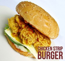 Burger Omelete D Ayam Crispy Gambar 1