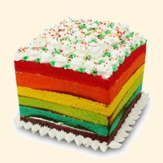 Tart Rainbow Ukuran 15cm Roti Kecil Gambar 1